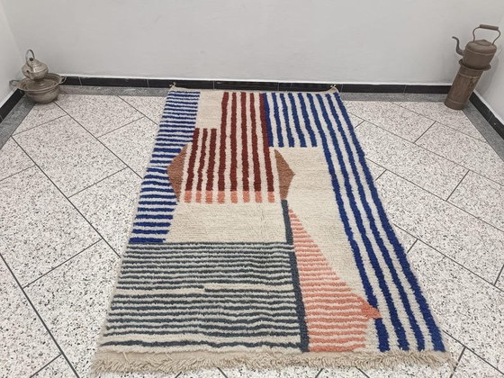 Alfombra bereber tradicional hecha a mano de 150/250 cm. – Aime Té, Wool (photo 4 of 9)