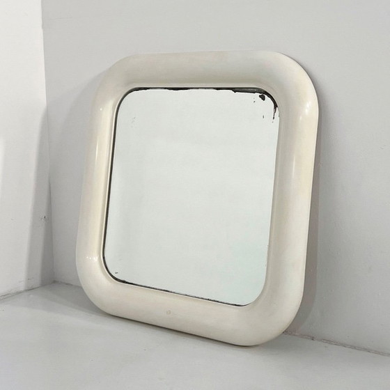 Image 1 of White Delfo Mirror by Sergio Mazza for Artemide, 1970s
