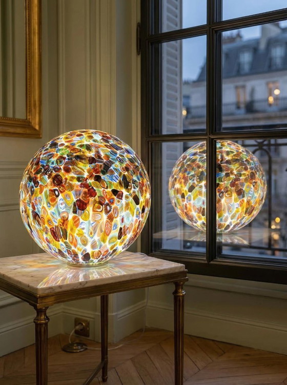 Image 1 of Lámpara de mesa de cristal de Murano