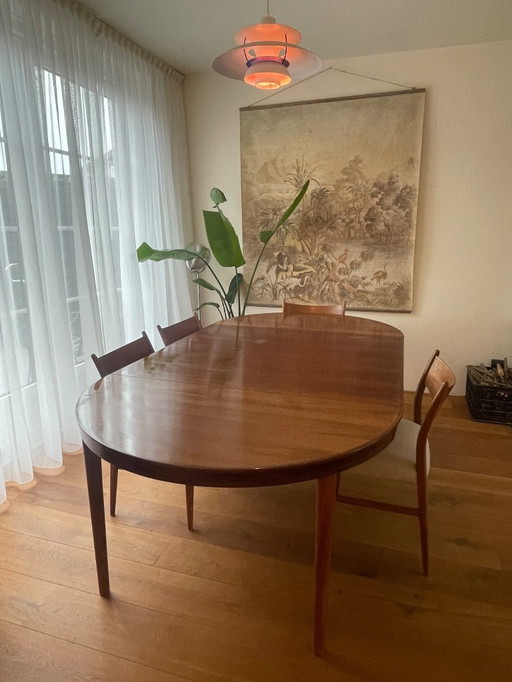 Table de salle à manger vintage Palisander Kai Kristiansen extensible XL