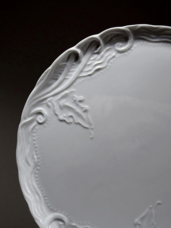 Image 1 of Large vintage/antique white fine Limoges porcelain pie dish