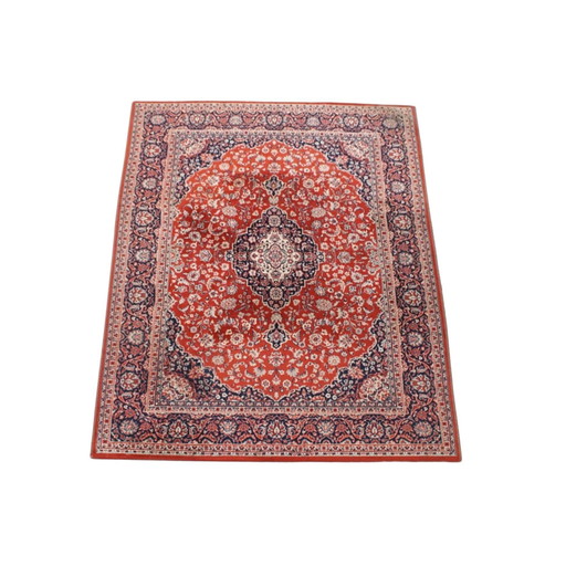 Vloerkleed Met Rode en Donkerblauwe Kleuren 295x200cm