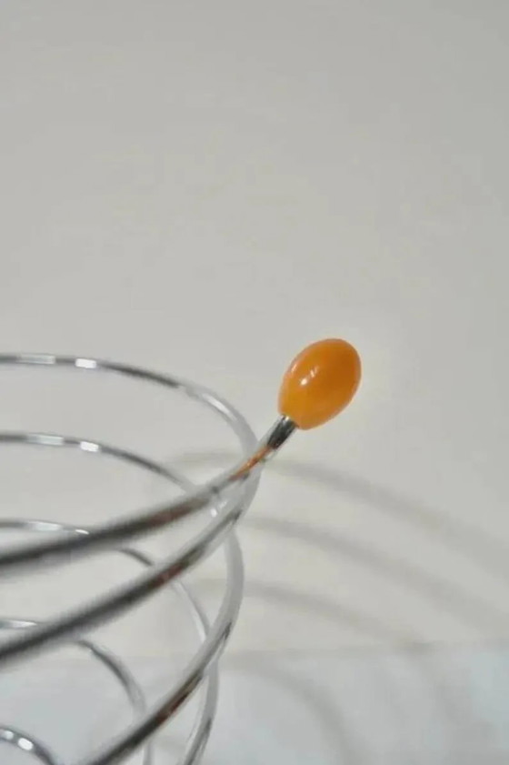 Vintage spiral fruit bowl "Flashdue Italy" - 1980s - Italian design – Metal (photo 4 of 8)