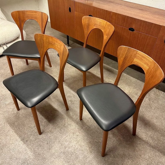 Image 1 of Set di 4 sedie in teak di Niels Koefoed, 1960