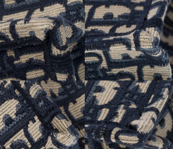 Image 1 of Sac DIOR Book Tote en Toile Bleu Marine - 101647 Prix soldé