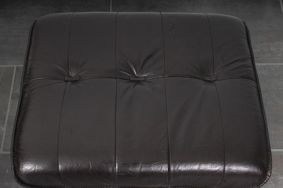 Image 1 of Sillón reclinable Unico en piel negra con pernera