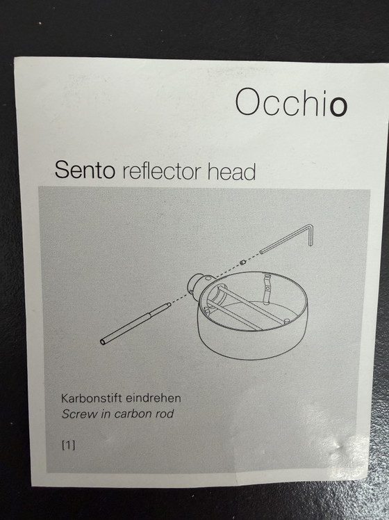 Image 1 of 2 x Occhio Sento Wandleuchte mit mattverchromter Linse und satiniertem Glas (Halogen)
