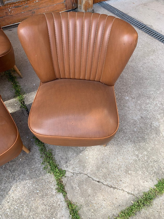Mid-Century Sky Brown Cocktail Chairs and Sofa, 1950s, Set of 4 – Lounge sets, Mid Century Modern (photo 5 of 6)