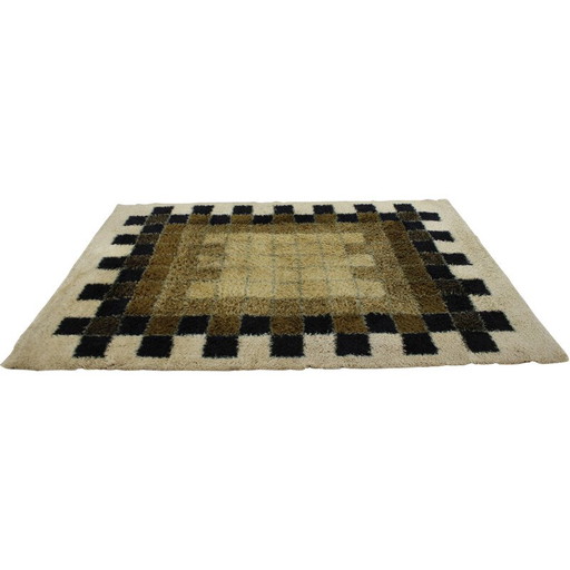 Alfombra abstracta vintage de lana de Hojer Eksport Wilton, Dinamarca, 1960