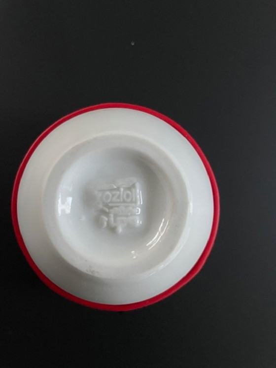 Image 1 of Juego de 4 tazas Koziol Aroma Matteo Thun, rojo y blanco