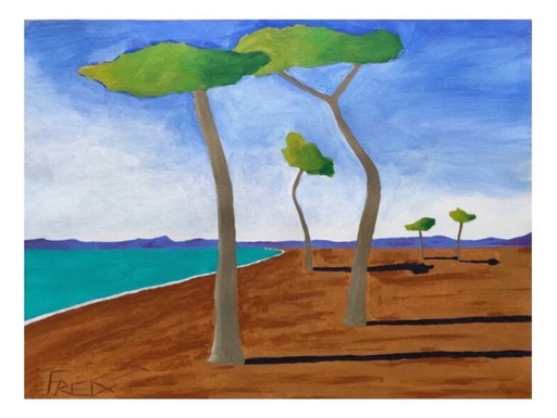Acrylique sur toile.  Format 40x30cm. 