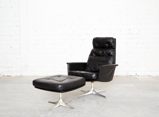 Vintage Sedia Club Chair & Ottomane by Horst Brüning for COR – fauteuils, Leather