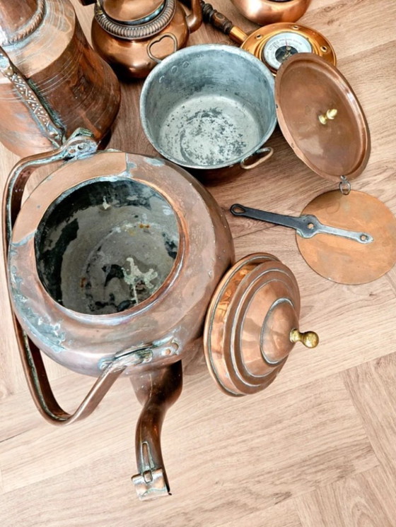 Image 1 of Prestige-Set, 14-teilig, Antik-Kupfer und Bronze, 14 kg, hochwertige Küchendekorationskollektion