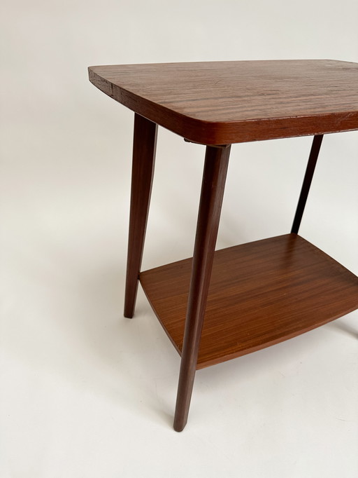 Vintage Retro Side Table, Teak Veneer Side Table