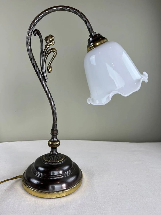 Lampada a tulipano antica – Lampade da tavolo, Metal, Art Deco (photo 9 of 9)