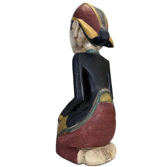 Sculptures javanaises antiques Loro Blonyo – Bois de teck massif – 51 cm – 8.4 kg (photo 7 of 10)