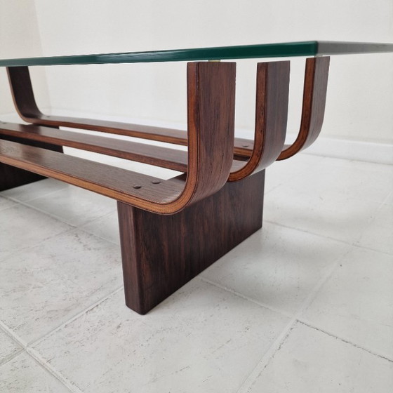 Image 1 of Elegant Mid-Century Teak Coffee Table by James Brown for T.H. Brown 1970's