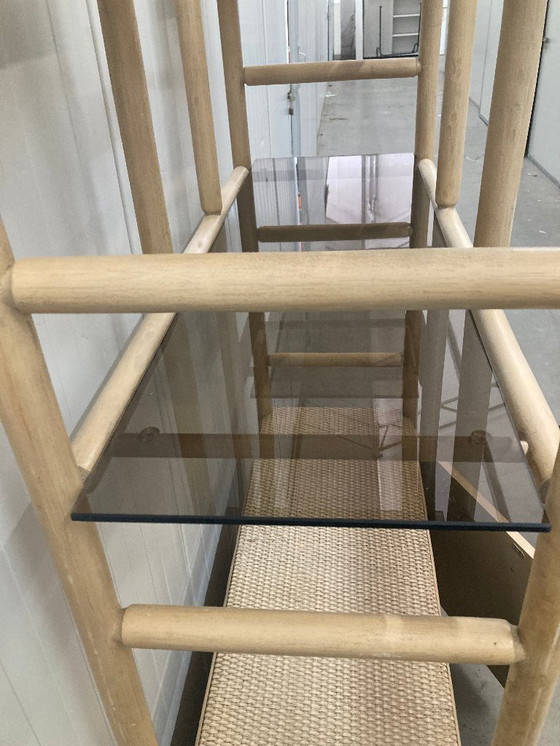 Image 1 of Vintage grote kast van bamboe en rotan, jaren 1980