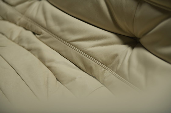 Image 1 of Originele Togo Medium Settee in beige leer 2007 - Michel Ducaroy - Ligne Roset