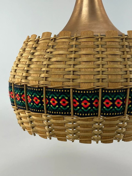 Image 1 of Lámpara de techo de los años 60 y 70, lámpara colgante de cristal Doria, diseño de la era espacial.