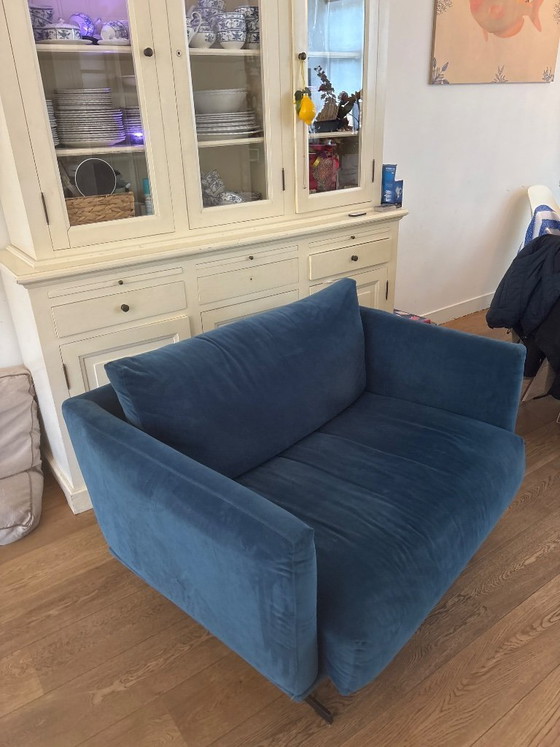 Image 1 of Mooie blauwe loveseat jame.nl