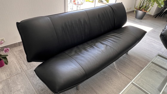 Image 1 of Leolux Tango 3-Sitzer-Sofa in schwarzem Leder