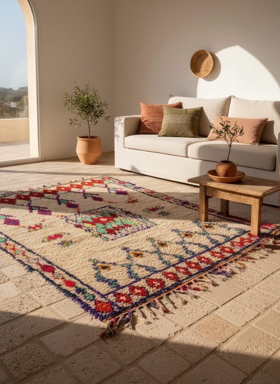 Image 1 of Vintage Azilal rug 'Laelia' | Handwoven in Morocco | 184 × 130 cm