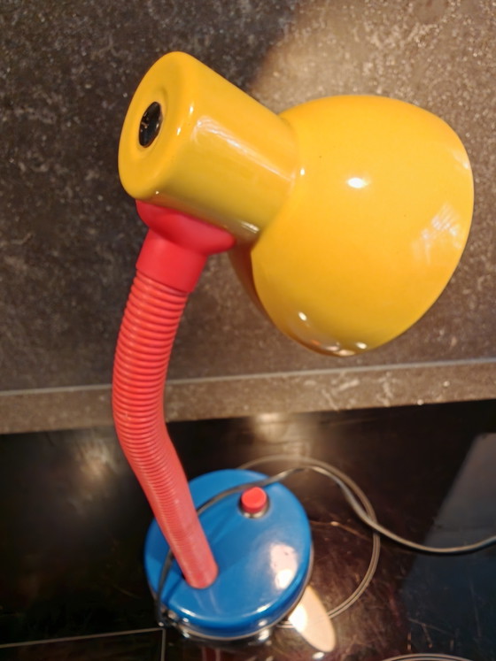 Lampe de bureau col de cygne Memphis Postmoderne Vintage Vrieland – Lampes de lecture, Metal (photo 3 of 9)