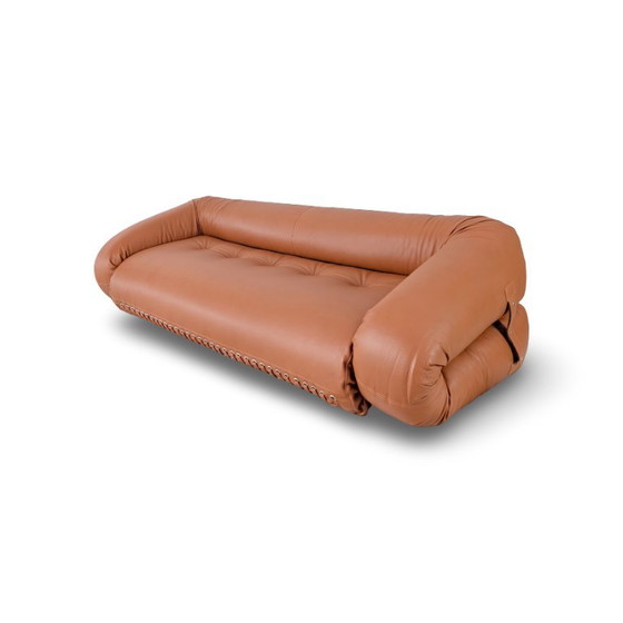 Anfibio Canapé Collezioni Allessandro Becchi Cuir Nouveau Revêtement Cognac – Canapés 3 places, Leather (photo 3 of 14)
