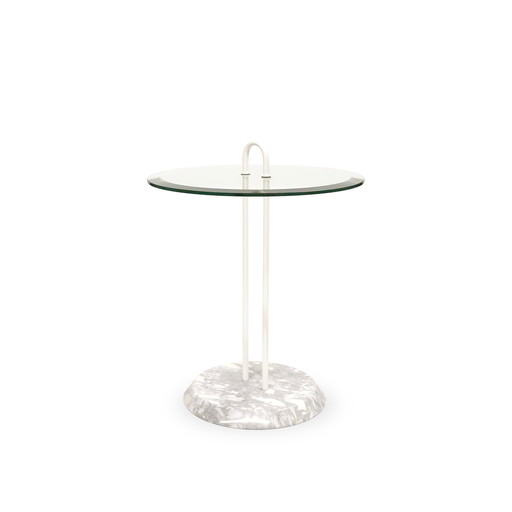 Cattelan Italy | Vico Magistretti | Othello side table | marble glass vintage