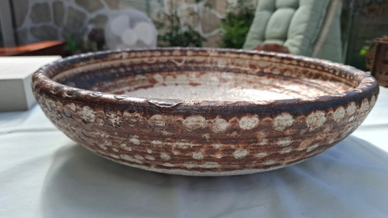 Braun/cremefarben getönte, glasierte Keramikschale, Zaalberg Holland – Schalen, Ceramic (photo 5 of 5)