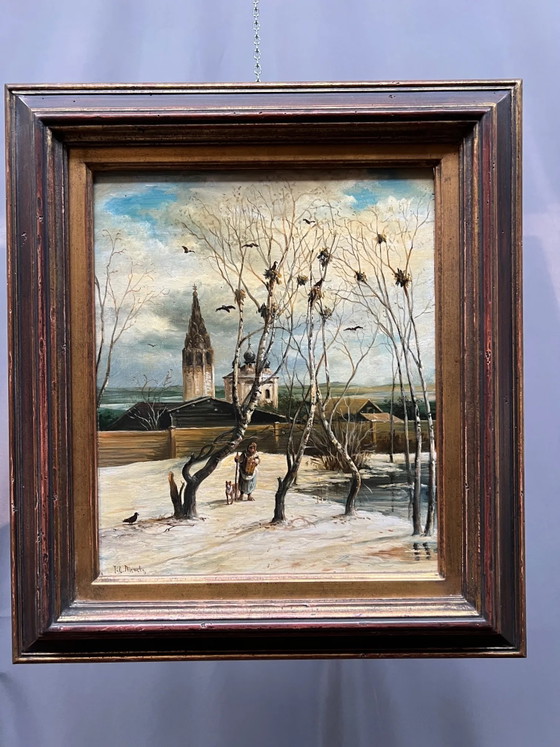 Painting, The towers have arrived – Paintings & Drawings, Wood (photo 4 of 12)