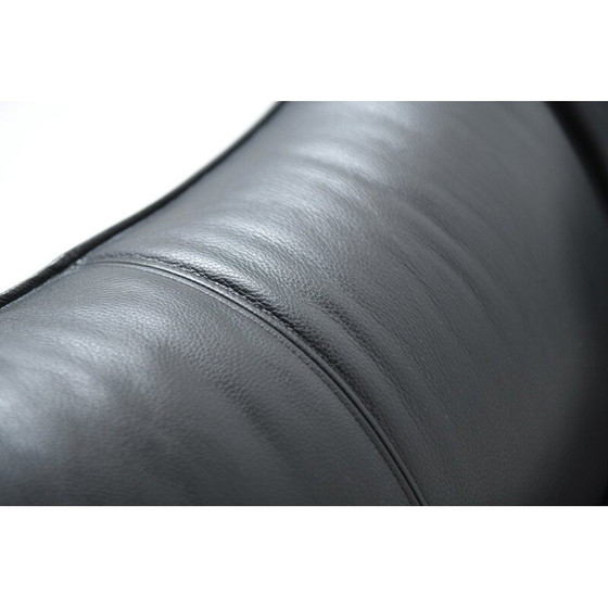 Image 1 of Vintage "Le bambole" sofa in black leather by Mario Bellini for B and B, Italy 1970