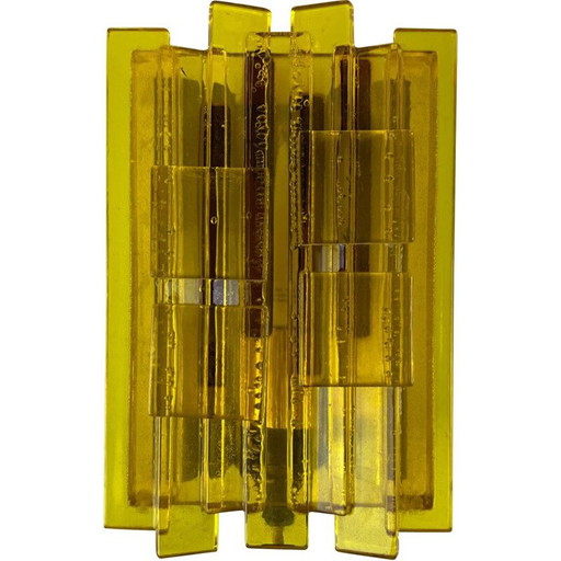 Vintage translucent acrylic wall lamp by Claus Bolby for Cebo Industri, Denmark 1960