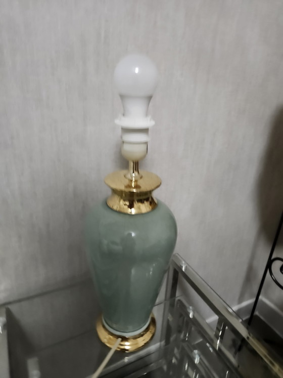 Lampe Vintage En Céramique – Ceramic, Brass (photo 4 of 5)