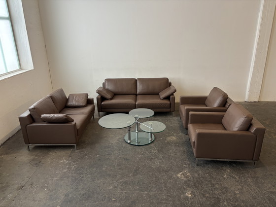 Image 1 of Rolf Benz EGO Ledergruppe Couch Sessel 
