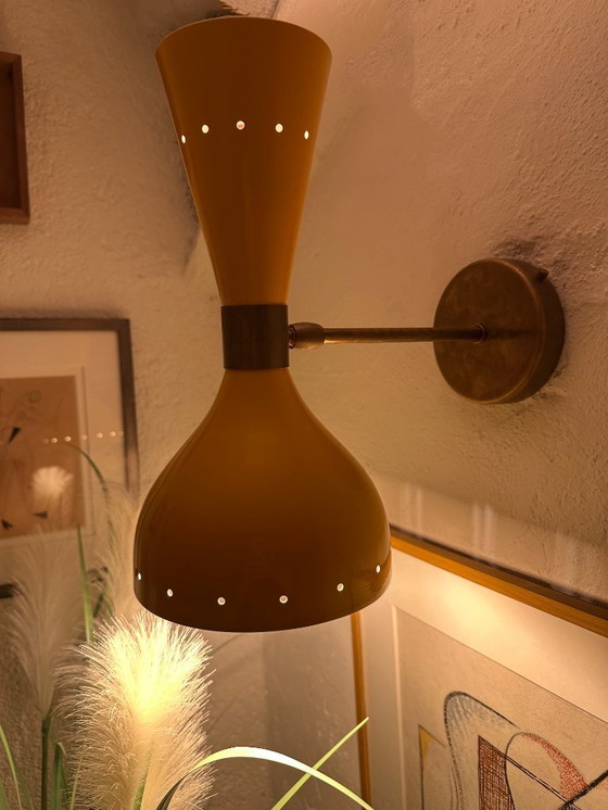 Image 1 of Coppia di grandi applique da parete italiane, design anni '50