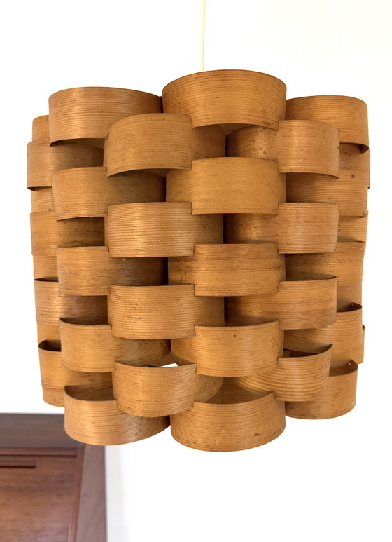 Image 1 of Vintage slatted pendant lamp, Hans Agne Jakobsson '60