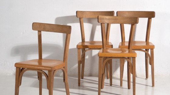 Vintage bentwood chairs (c.1940). Set of 4 pieces #1 – Dining chairs (photo 3 of 22)