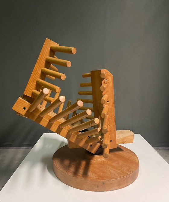 O.F. BLAHA 'KOALA' LOUNGE CHAIR, NETHERLANDS 1960S, Swivel chairs, Wood, Metal, Brown, Design (photo 2 of 8)