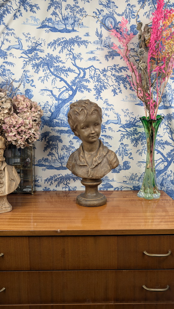 Image 1 of Buste en Terre Cuite d'Alexandre Brongniart d'Après Jean-Antoine Houdon