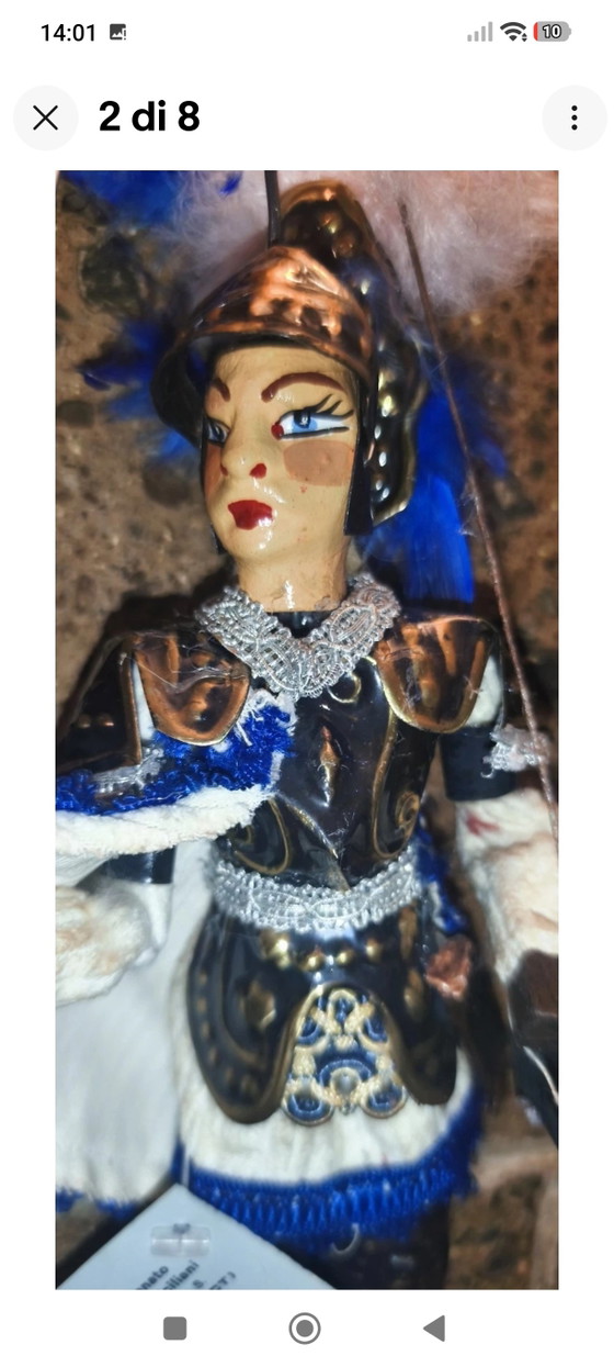 Angelica Sicilian Pupo Vintage Cm 24 – Decorative Objects, Metal, Textile (photo 2 of 7)