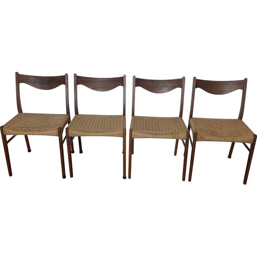 Set of 4 vintage chairs by Arne Wahl Iversen for Glyngøre Stolefabrik, 1960