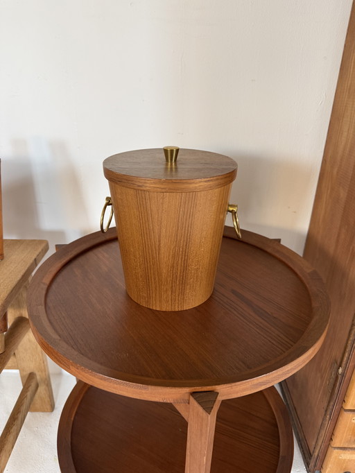 Vintage Deense Teakhouten Ijsemmer ‘60