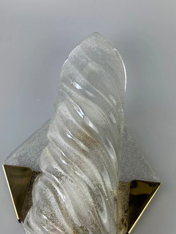 Image 1 of Lampada da parete XL anni '60 e '70 Applique da parete Kaiser Leuchten Ottone Vetro Space Age