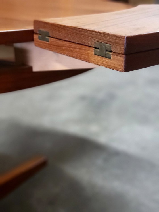 Image 1 of Dyrlund Flip Flap Lotus dining table in teak Denmark 1960