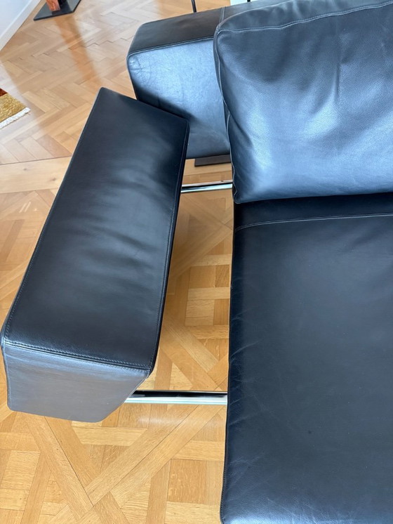 Image 1 of Walter Knoll design leren bank