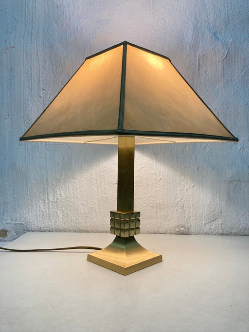 Lampada da tavolo di Kaiser Leuchten con base in ottone, stile Hollywood Regency anni '70/'80.