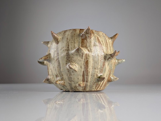 Image 1 of Große, organisch geformte Kastanienskulptur aus glasiertem Steinzeug, 20. Jahrhundert