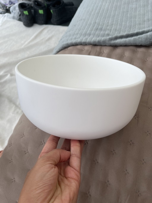 Vrijskant waskom 25 cm wit – schalen, Ceramic (photo 2 of 5)